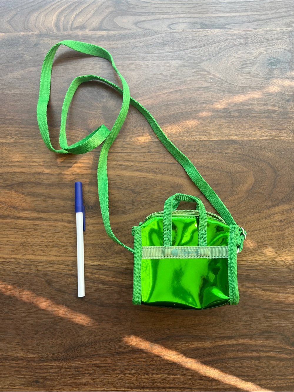 Y2k 💚Le Sport Sac - Green Tiny Mini Crossbody Bag with Handles💚 - Picture 2 of 4